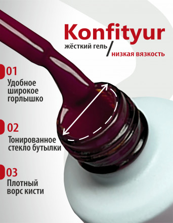 BSG   Гель для моделирования жидкий во флаконе   20мл   НИЗКАЯ ВЯЗКОСТЬ   KONFITYUR   #66
