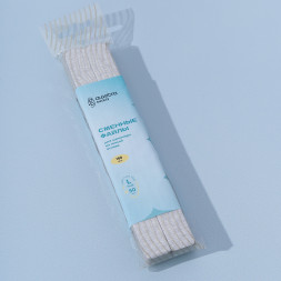 ALGEBRA BEAUTY   HARD GRAY   Тонкие   L Plus   #240   (50шт)   Сменные  файлы для пилки без подложки